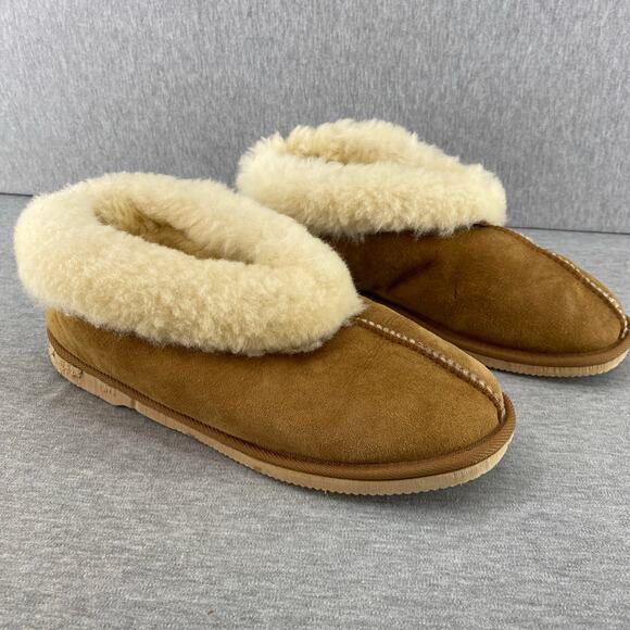 Kiwi Sheepskins New Zealand Flexi Sole Booty Slippers Mens Sz 11 - Picture 1 of 9